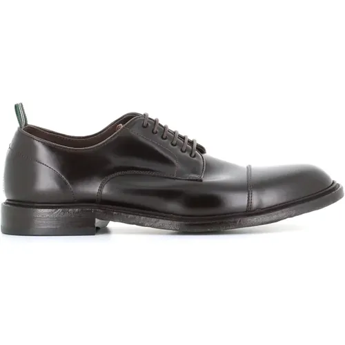 Brushed Leather Derby Shoes , male, Sizes: 11 UK - Green George - Modalova