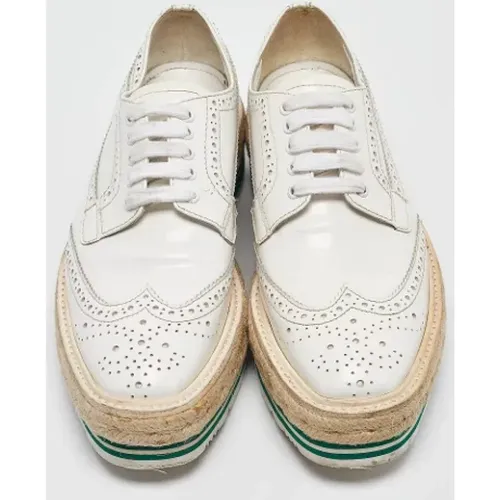 Pre-owned Leather sneakers , female, Sizes: 3 UK - Prada Vintage - Modalova