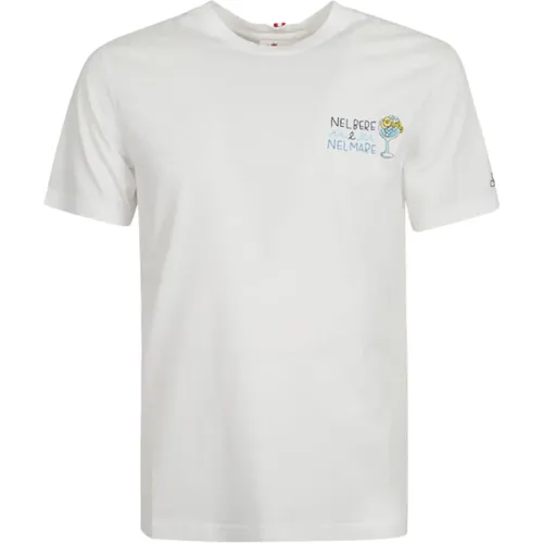 Weiße Portofino T-Shirt , Herren, Größe: 2XL - MC2 Saint Barth - Modalova