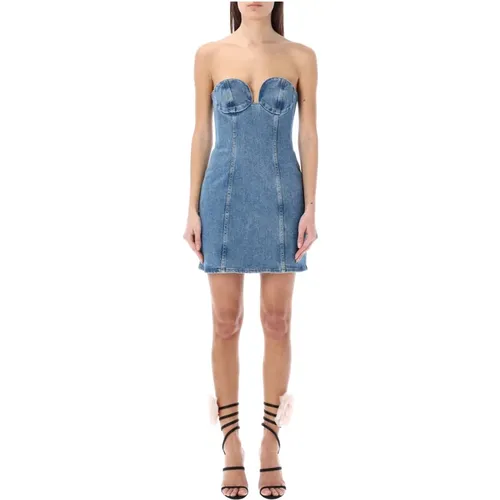 Denim Bustier Mini Dress , female, Sizes: XS - Magda Butrym - Modalova