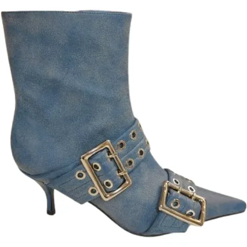 Blaue Motorradstil Stiefeletten - Jeffrey Campbell - Modalova