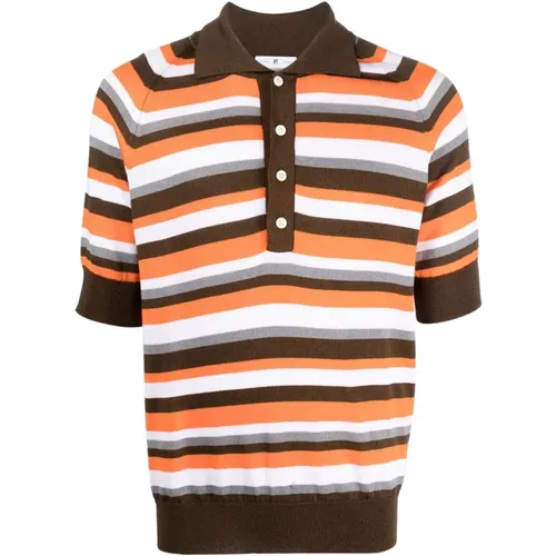 Striped Polo Shirt with Short Sleeve , male, Sizes: L - PT Torino - Modalova