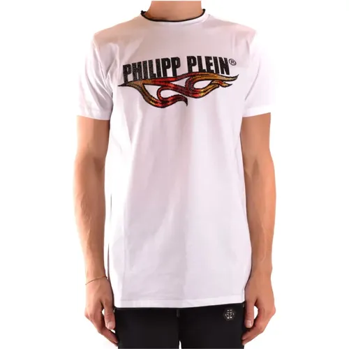 T-Shirt With Sequinned Logo , male, Sizes: XL - Philipp Plein - Modalova