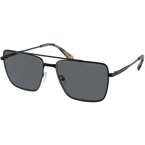 Klassische schwarze Sonnenbrille mit dunkelgrauen Gläsern - Michael Kors - Modalova
