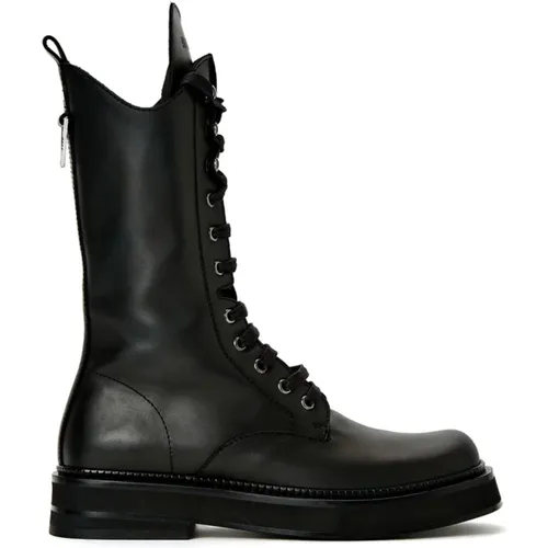 Lace-Up Calf Leather Boots , female, Sizes: 4 1/2 UK, 5 1/2 UK, 3 UK - The Attico - Modalova