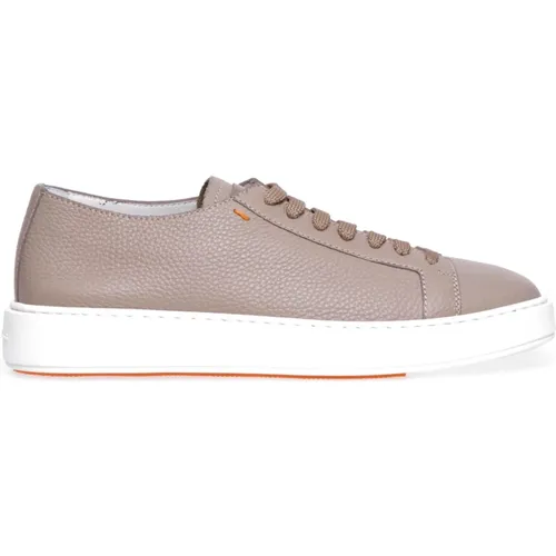 Cleanicon Sneakers - /Lavender Birds Eye Pattern , male, Sizes: 6 UK - Santoni - Modalova