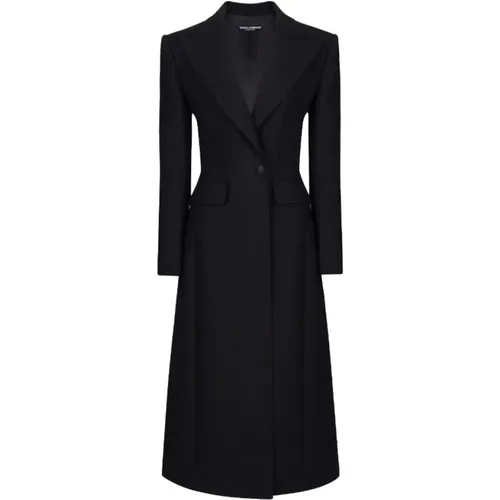 Wool Blend Long Coat , female, Sizes: S, XS, M - Dolce & Gabbana - Modalova