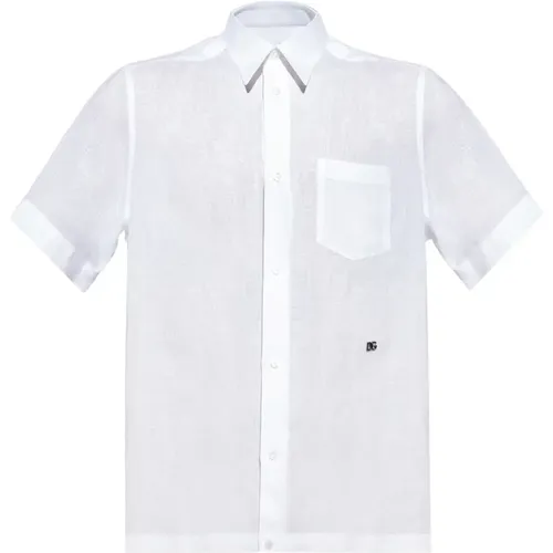 Short-sleeved shirt , Herren, Größe: 2XL - Dolce & Gabbana - Modalova