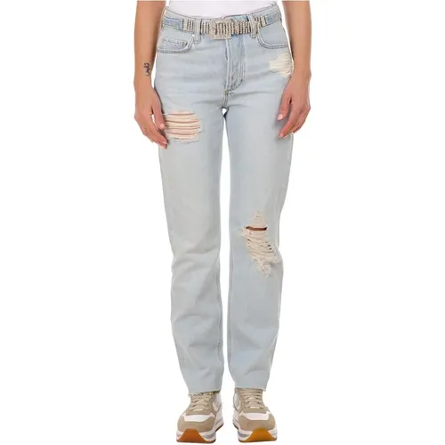 Pailletten Gürtel Denim Jeans - Guess - Modalova