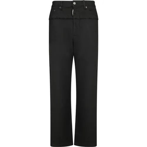 Schwarze Hose für Männer , Herren, Größe: XS - Dsquared2 - Modalova