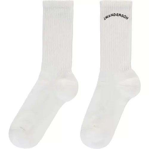 Kontrastierende Logo Baumwollmischsocken - JW Anderson - Modalova