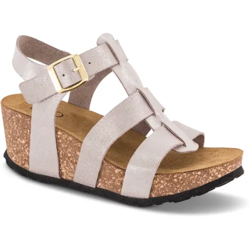 Metallic Strap Keilsandalette , Damen, Größe: 39 EU - B&Co - Modalova