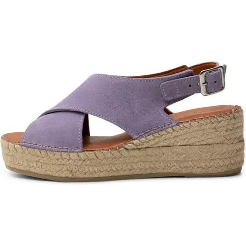 Mauve Suede Wedge Sandals , female, Sizes: 7 UK, 5 UK, 4 UK, 6 UK - Shoe the Bear - Modalova