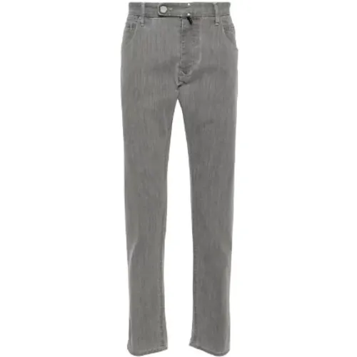 Klassische Straight Jeans für Männer,Mittelgraue Slim Fit Jeans,Klassische Slim Fit Denim Jeans - Incotex - Modalova