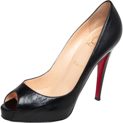 Pre-owned Leather heels , female, Sizes: 5 1/2 UK - Christian Louboutin Pre-owned - Modalova