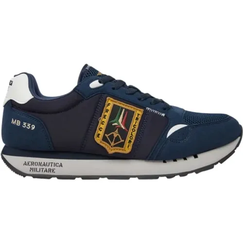 Tricolori Patch Sneakers , Herren, Größe: 41 EU - aeronautica militare - Modalova