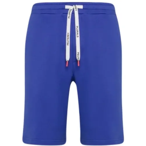 Blaue Baumwoll-Bermuda-Shorts , Herren, Größe: L - Peuterey - Modalova