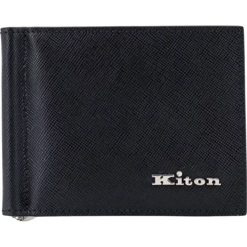 Stylish Leather Wallet for Men , male, Sizes: ONE SIZE - Kiton - Modalova