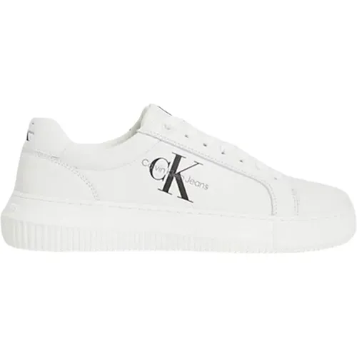 Modische Ledersneakers , Damen, Größe: 36 EU - Calvin Klein - Modalova