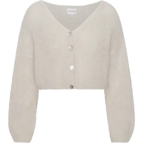 Mohair Cropped Cardigan , Damen, Größe: L - American Dreams - Modalova