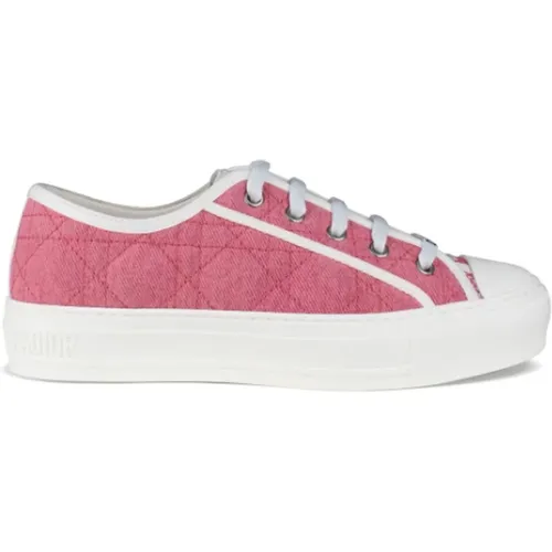 Bestickte rosa Denim-Sneakers Dior - Dior - Modalova