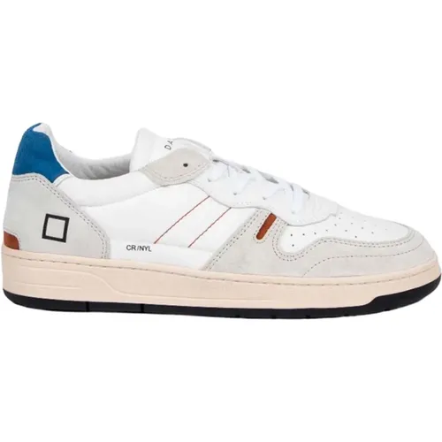 White and Blue Court 2.0 Sneakers , male, Sizes: 8 UK, 9 UK, 7 UK - D.a.t.e. - Modalova