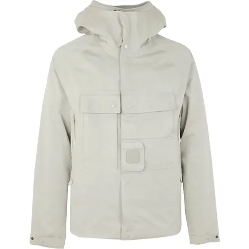 Windproof Logo Patch Hooded Jacket , male, Sizes: XL - C.P. Company - Modalova