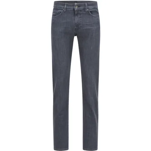 Slim Fit Graue Denim Jeans , Herren, Größe: W36 - Hugo Boss - Modalova