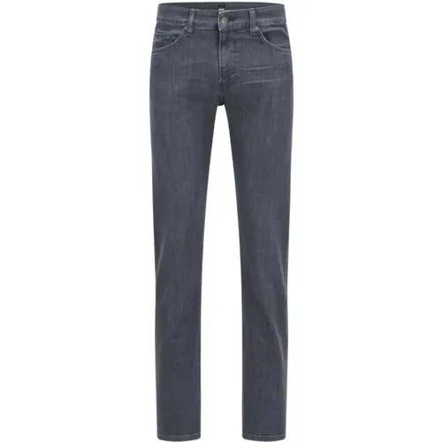 Slim Fit Graue Denim Jeans , Herren, Größe: W32 - Hugo Boss - Modalova