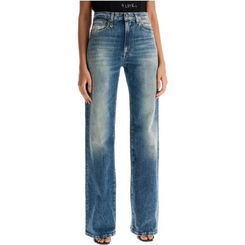 Ausgestellte Denim-Jeans mit Distressed-Details , Damen, Größe: W29 - R13 - Modalova