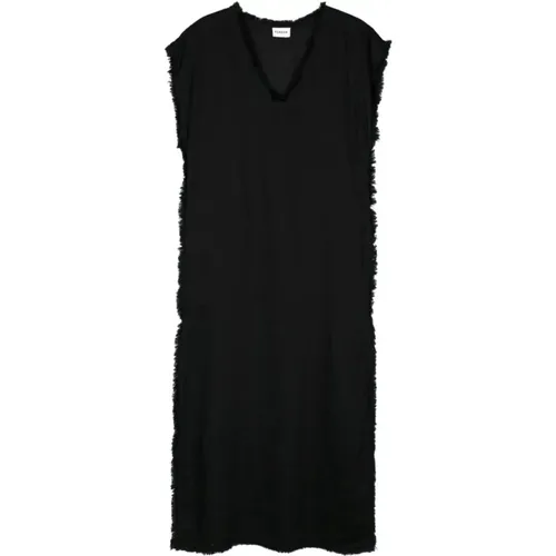 Linen V-Neck Dress , female, Sizes: L, M - P.a.r.o.s.h. - Modalova