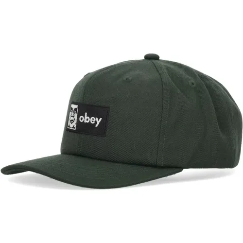 Classic Snapback Cap Dark Cedar , unisex, Sizes: ONE SIZE - Obey - Modalova