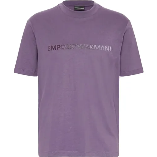 Kurzarm T-Shirt , Herren, Größe: L - Emporio Armani - Modalova