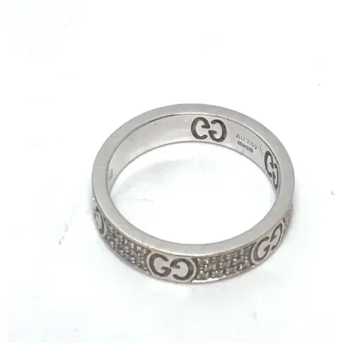 Pre-owned White Gold rings , female, Sizes: ONE SIZE - Gucci Vintage - Modalova