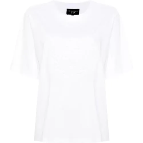 Geprägte Logo T-Shirts und Polos , Damen, Größe: M - Emporio Armani - Modalova