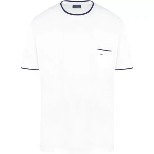 Cotton Jersey T-Shirt with Shark Badge , male, Sizes: L, 2XL, XL - PAUL & SHARK - Modalova