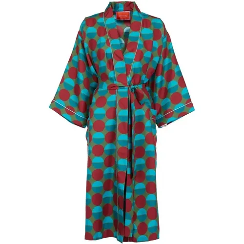 Silk Robe with Pockets , female, Sizes: M - La DoubleJ - Modalova