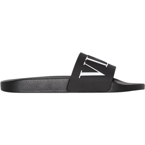 Slide Sandals Vltn Logo , male, Sizes: 6 UK - Valentino Garavani - Modalova