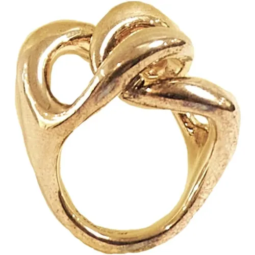 Gold Kettenglied Skulpturaler Ring , Damen, Größe: M - Jil Sander - Modalova