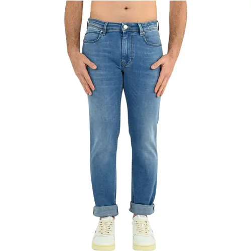 Slim Fit Cotton Trousers , male, Sizes: W38, W40, W30, W33, W31, W29, W36, W32 - Re-Hash - Modalova