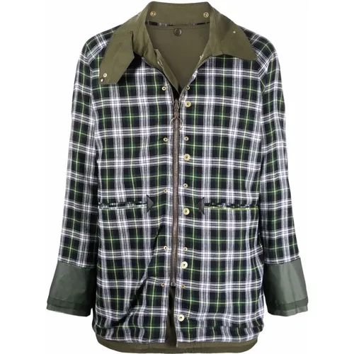 Olive Reversible Waxed Jacket , male, Sizes: 3XS - Maison Margiela - Modalova