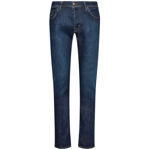 Dunkelblaue Slim Fit Jeans - Jacob Cohën - Modalova