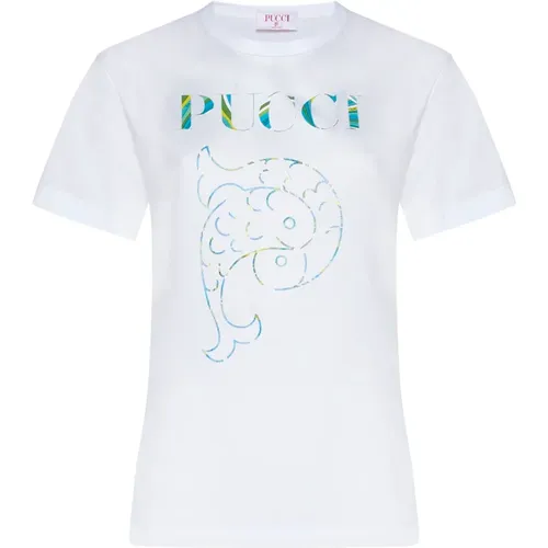 Weiße T-Shirts und Polos , Damen, Größe: S - EMILIO PUCCI - Modalova