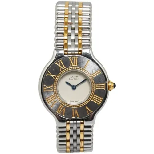 Pre-owned Stainless Steel watches , female, Sizes: ONE SIZE - Cartier Vintage - Modalova