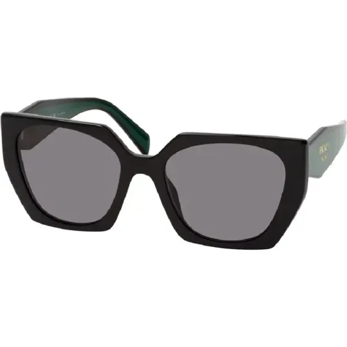 Classic Sunglasses in with Dark Grey Polarized Lenses , female, Sizes: 54 MM - Prada - Modalova