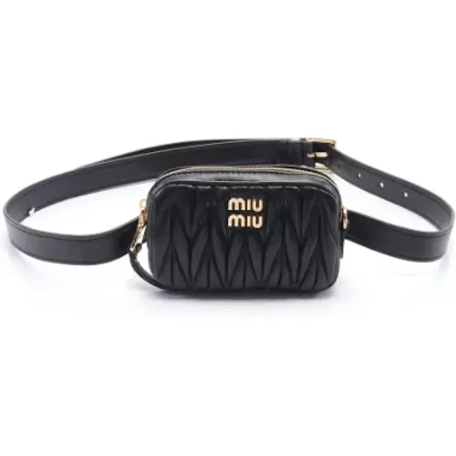 Pre-owned Leather shoulder-bags , female, Sizes: ONE SIZE - Miu Miu Pre-owned - Modalova