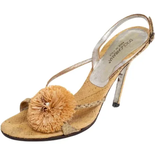 Pre-owned Stoff sandals , Damen, Größe: 37 1/2 EU - Dolce & Gabbana Pre-owned - Modalova