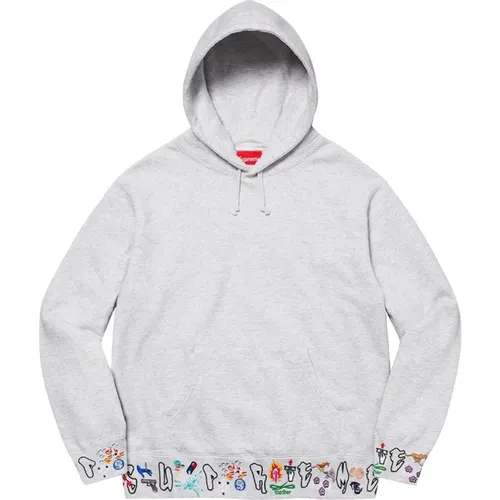 Limitierte Auflage Icons Kapuzenpullover Aschgrau , Herren, Größe: L - Supreme - Modalova