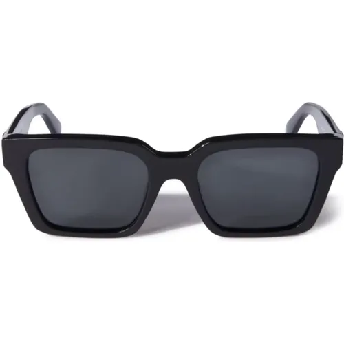 Schwarze Sonnenbrille, vielseitig und stilvoll , unisex, Größe: 53 MM - Off White - Modalova