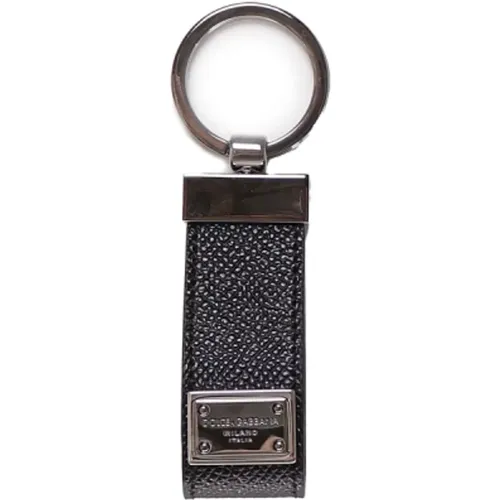Elevate Your Style with Cotton Blend Keyring , male, Sizes: ONE SIZE - Dolce & Gabbana - Modalova